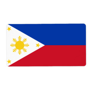Etiqueta Bandera filipina de Filipinas