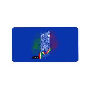 Etiqueta bandera italiana