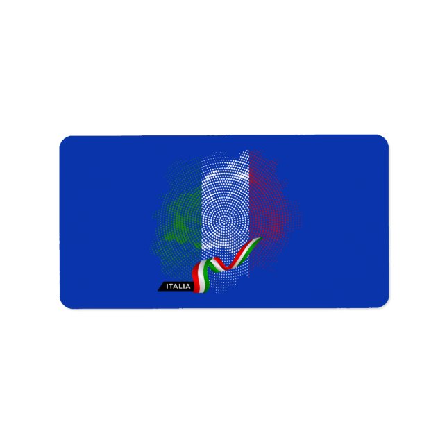 Etiqueta bandera italiana (Frente)