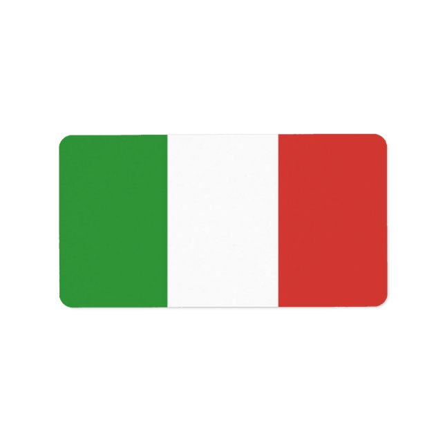 Etiqueta Bandera italiana (Frente)