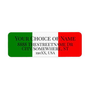 Etiqueta Bandera italiana Patriótica Italia Colores