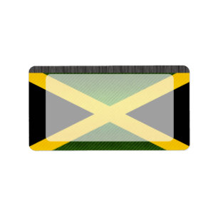 Etiqueta Bandera jamaicana pelada moderna