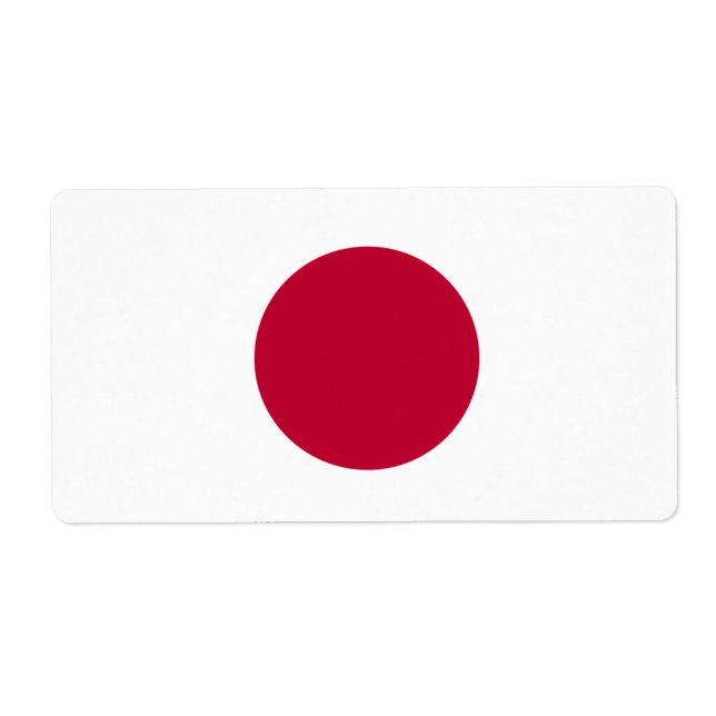 Etiqueta Bandera japonesa (Frente)