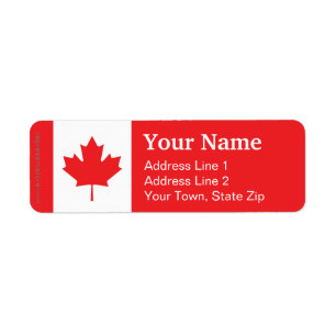 Etiqueta Bandera llana de Canadá