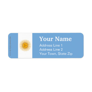 Etiqueta Bandera llana de la Argentina