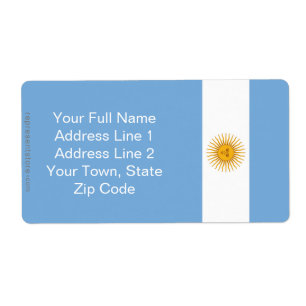 Etiqueta Bandera llana de la Argentina