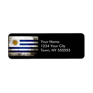 Etiqueta Bandera negra de Uruguay del Grunge