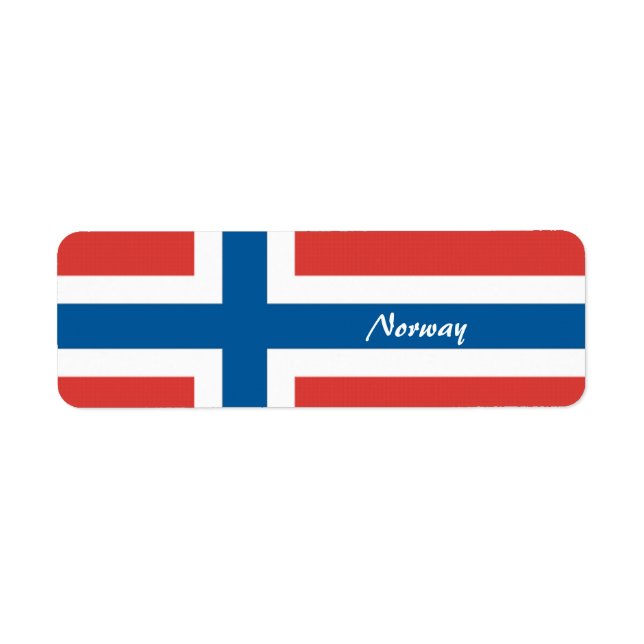 Etiqueta Bandera noruega, Noruega (Frente)