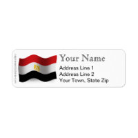 Bandera ondeada de Egipto