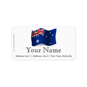 Etiqueta Bandera ondulante de Australia