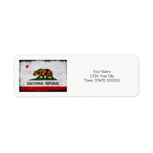 Etiqueta Bandera patriótica del estado de California del