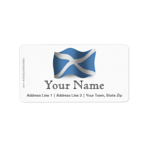 Etiqueta Bandera que agita de Escocia