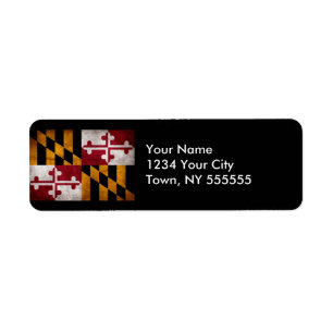 Etiqueta Bandera resistida del estado de Maryland del