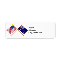 Banderas cruzadas de Estados Unidos y Australia