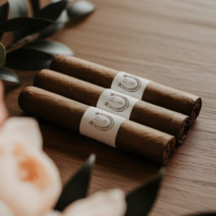 Etiqueta Bands de Cigarro con Monograma de Herradura Wester