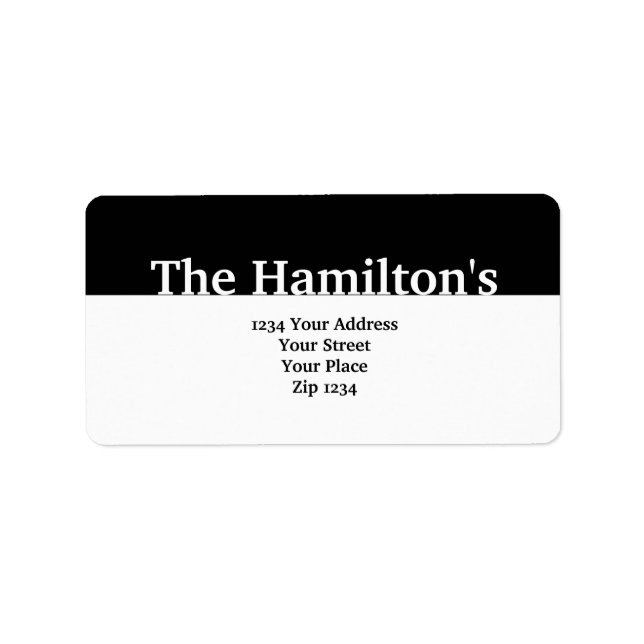 Etiqueta Banner negro moderno (Frente)