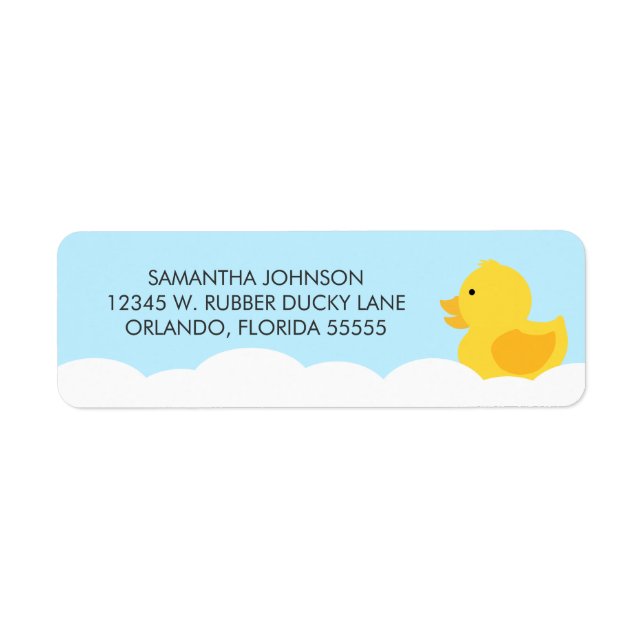 Etiqueta Baño de burbujas de goma amarillo Ducky Bubble Bat (Frente)