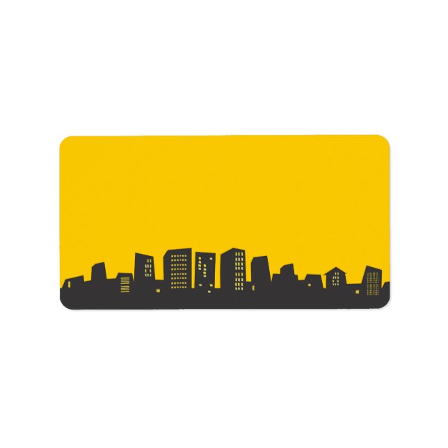 Etiqueta Bar CITYSCAPE Bat Mitzvah Do-it-self-label (Frente)