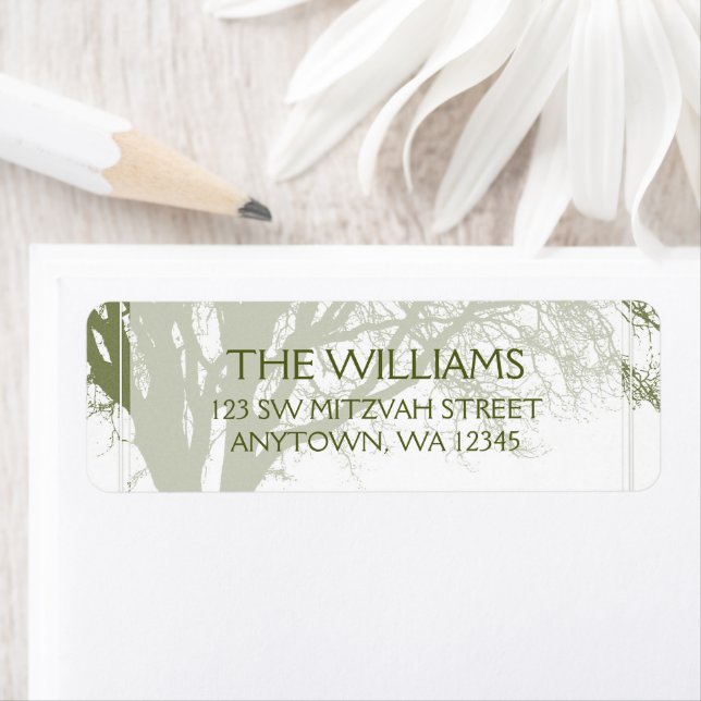 Etiqueta Bar Green Tree of Life Mitzvah (In situ)