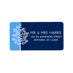 Etiqueta Bar Mitzvah de la Marina Azul