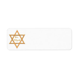 Etiqueta Bar Mitzvah/Estrella de David