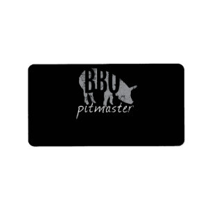 Etiqueta Barbacoa   BBQ Pitmaster Pig Grill Fars