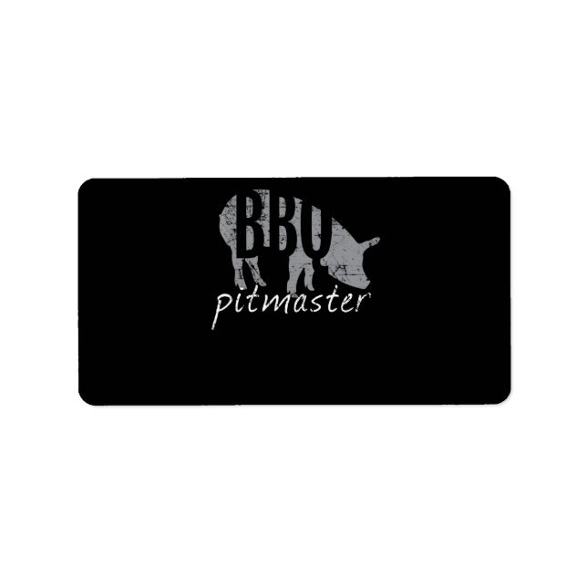 Etiqueta Barbacoa | BBQ Pitmaster Pig Grill Fars (Frente)
