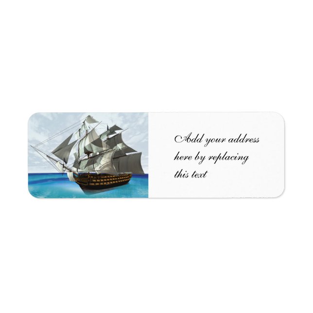 Etiqueta Barco de Vela (Frente)