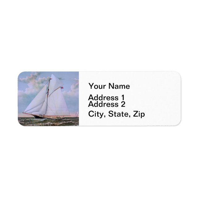 Etiqueta Barco de vela antiguo (Frente)