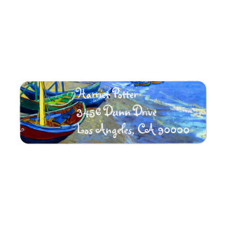 Etiqueta Barcos de pesca Playa Saintes-Maries Van Gogh Fine