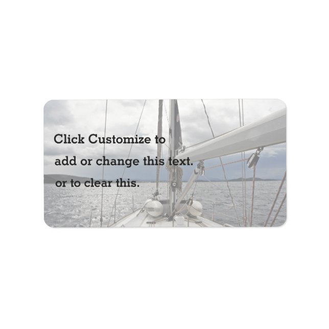Etiqueta Barcos de vela (Frente)