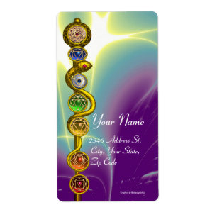 ETIQUETA BARRA DE ASCLEPIUS 7 CHAKRAS, YOGA, ENERGÍA