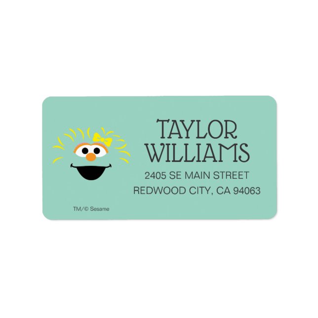 Etiqueta Barrio Sésamo | Arte Rosita Face (Frente)