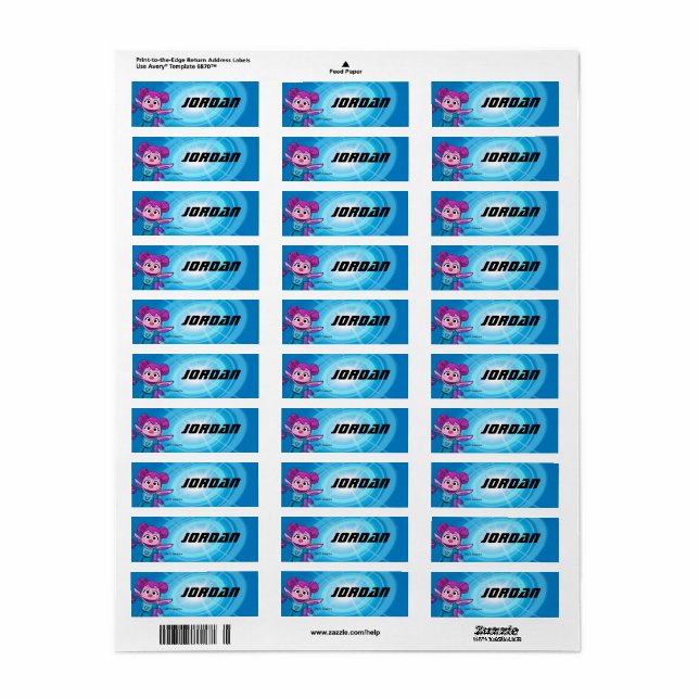 Etiqueta Barrio Sésamo | Edificios Mecha Abby En Acción (Hoja Entera)