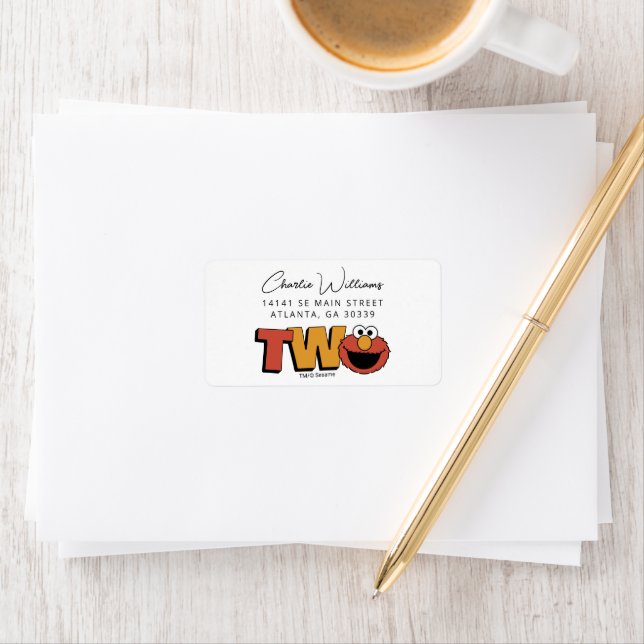 Etiqueta Barrio Sésamo | Elmo - Segundo Cumpleaños (In situ)