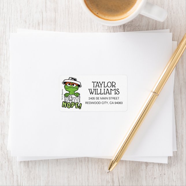 Etiqueta Barrio Sésamo | Oscar al Grouch Nope! (In situ)