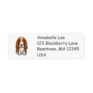 Etiqueta Basset Hound adorable