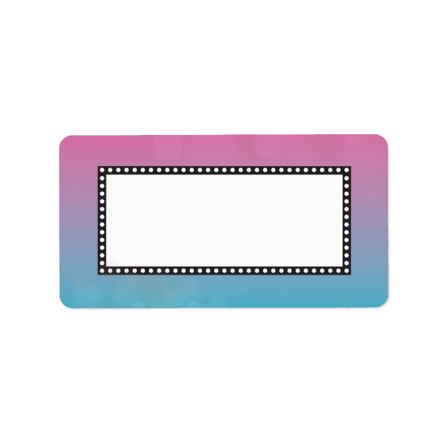 Etiqueta Bat Mitzvah Label Pink (Frente)