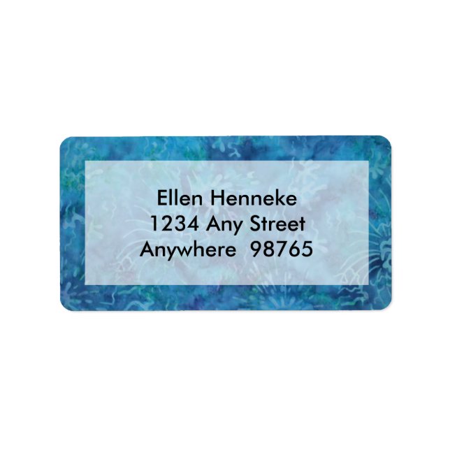 Etiqueta Batik de Ocean Floor (Frente)