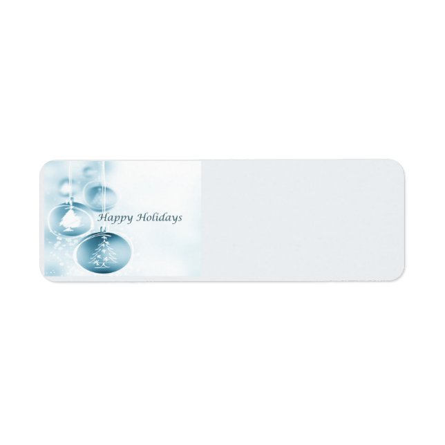 Etiqueta Baudibles azules - Felices fiestas (Frente)
