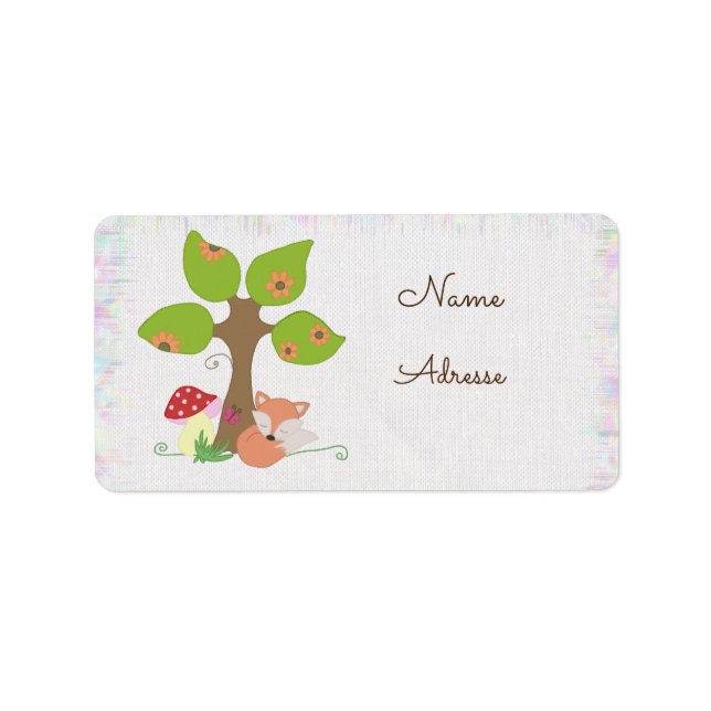 Etiqueta Baum fuchs (Frente)