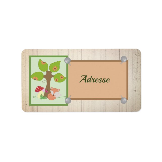 Etiqueta Baum fuchs (Frente)