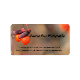 Etiqueta bayas anaranjadas