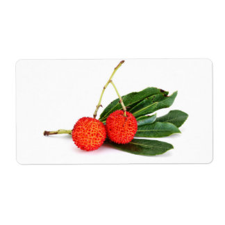 Etiqueta bayberry rojo