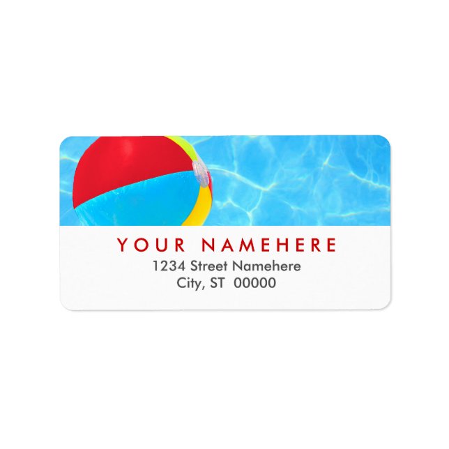 Etiqueta Beach Ball Labels (Frente)