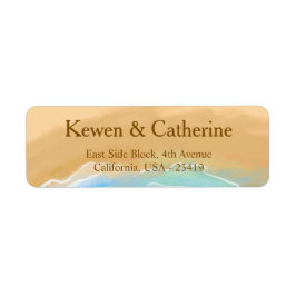 Etiqueta Beach Wedding Watercolor