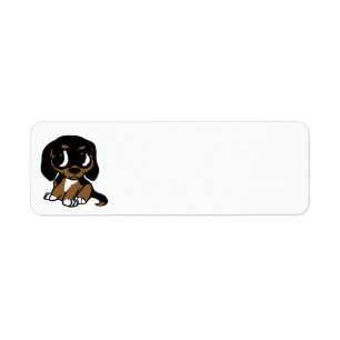 Etiqueta Beagle Black and Tan Personalizado