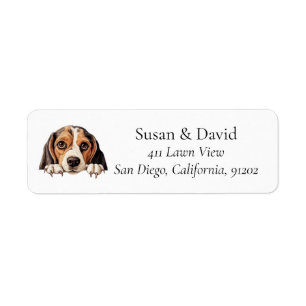 Etiqueta Beagle Dog Dog Rama A Los Amantes De La Mascota