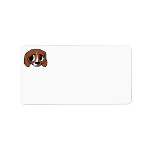 Etiqueta Beagle Personalizado Head