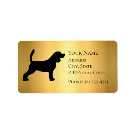 Etiqueta Beagle Silhouette